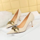 Elegant cream color heels
